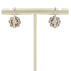 Boucles d'oreilles Clips en or jaune, platine et diamants - Castafiore