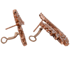 Boucles d'oreilles Clips en or rose et diamants - Castafiore