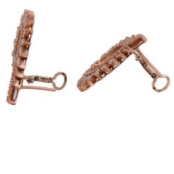 Boucles d'oreilles Clips en or rose et diamants - Castafiore