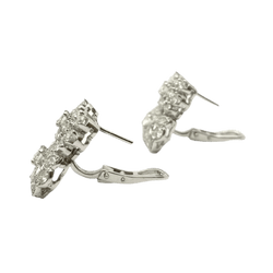 Boucles d'oreilles Clips en platine et diamants - Castafiore