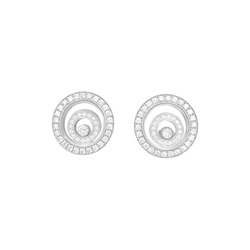 Boucles d'oreilles Clips "Happy Spirit" en or blanc et diamants. - Castafiore
