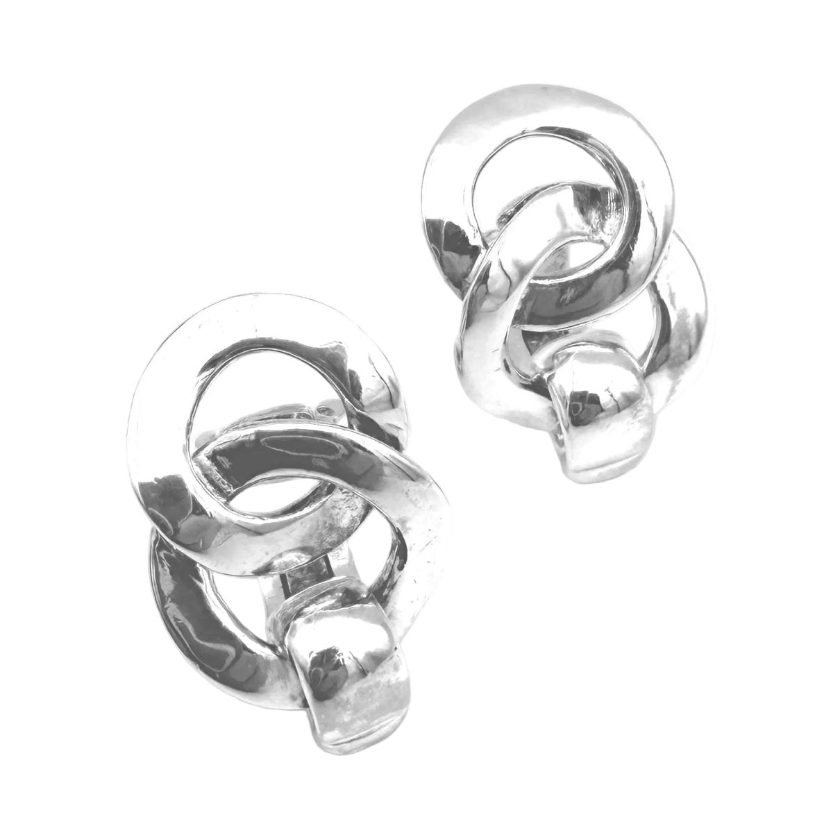Boucles d'oreilles Clips HERMÈS en argent - Castafiore