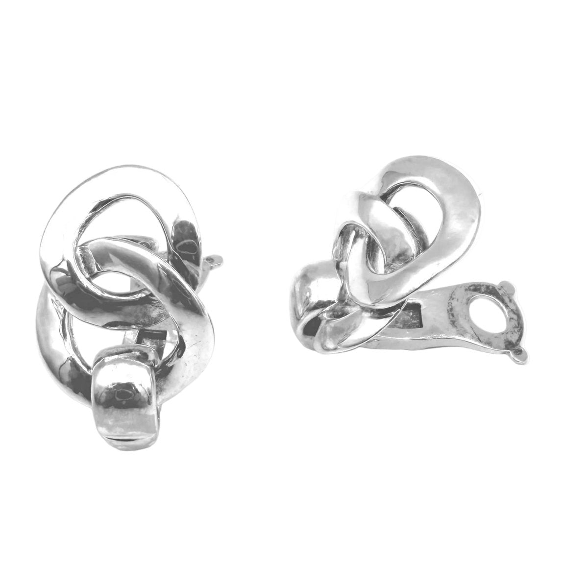 Boucles d'oreilles Clips HERMÈS en argent - Castafiore