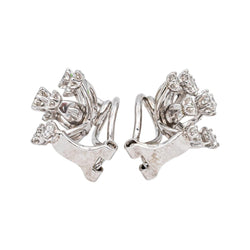 Boucles d'oreilles Clips Or blanc Diamant - Castafiore