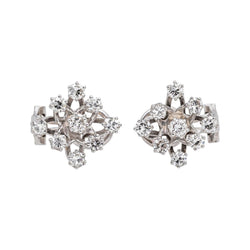 Boucles d'oreilles Clips Or blanc Diamant - Castafiore