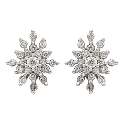Boucles d'oreilles Clips Or blanc Diamant - Castafiore