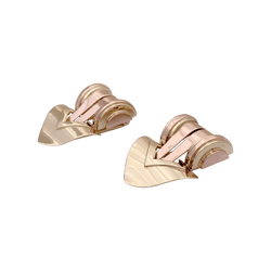 Boucles d'oreilles Clips TIFFANY & CO. en or jaune et or rose - Castafiore