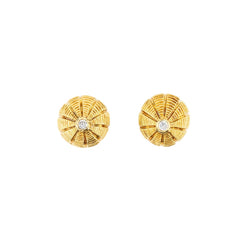 Boucles d'oreilles Clips TIFFANY & CO. par JEAN SCHLUMBERGER "Taj Mahal" en or jaune et diamants - Castafiore