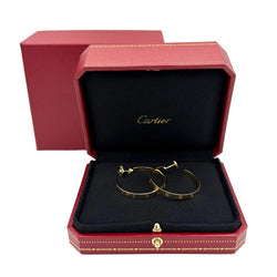 Boucles d'oreilles Créoles CARTIER "Love" en or jaune - Castafiore