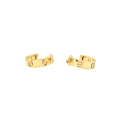 Boucles d'oreilles Créoles CARTIER "Love" en or jaune - Castafiore
