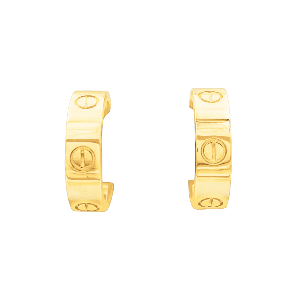 Boucles d'oreilles Créoles CARTIER "Love" en or jaune - Castafiore