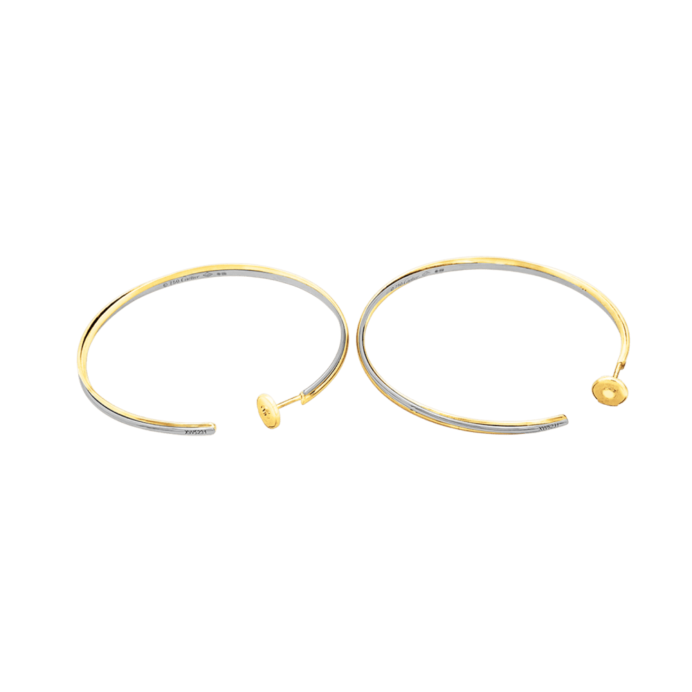 Boucles d'oreilles Créoles CARTIER "Trinity" en or jaune, or blanc et or rose - Castafiore