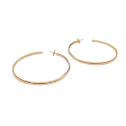 Boucles d'oreilles Créoles CARTIER "Trinity" en or jaune, or blanc et or rose - Castafiore