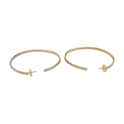Boucles d'oreilles Créoles CARTIER "Trinity" en or jaune, or blanc et or rose - Castafiore
