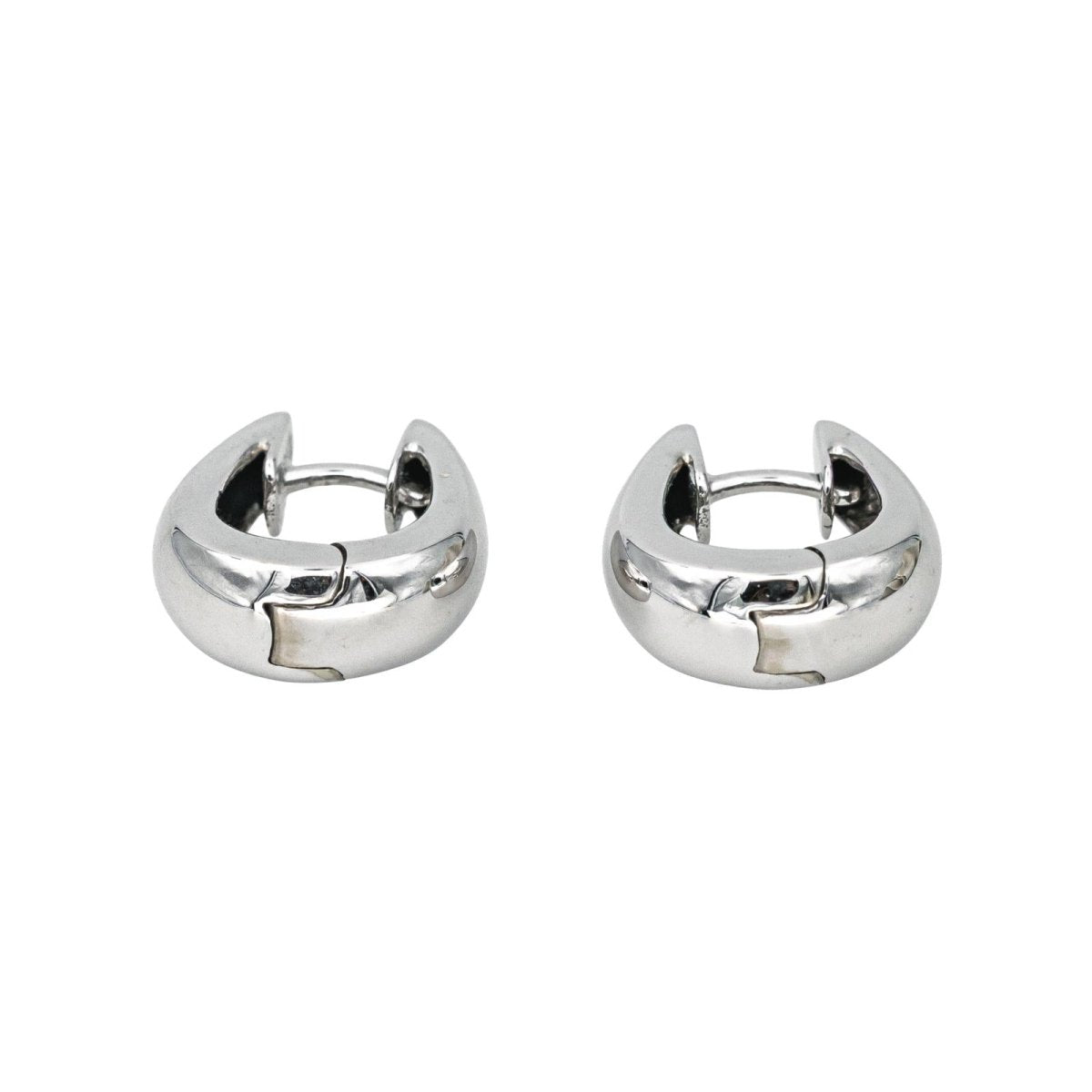 Boucles d'oreilles Créoles en or blanc - Castafiore