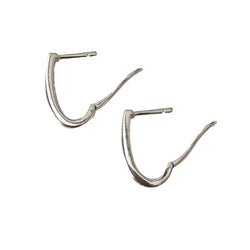 Boucles d'oreilles Créoles en or blanc et diamants - Castafiore