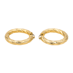 Boucles d'oreilles Créoles en or jaune - Castafiore