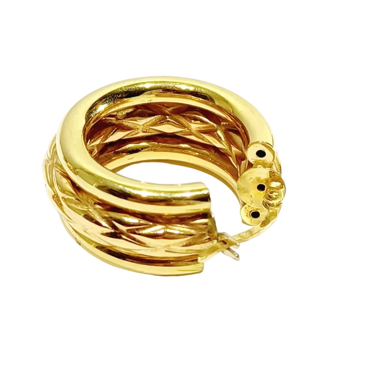 Boucles d'oreilles Créoles en or jaune - Castafiore
