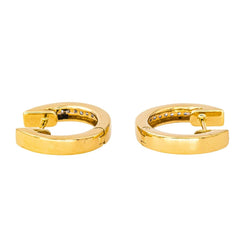 Boucles d'oreilles Créoles en or jaune et diamant - Castafiore