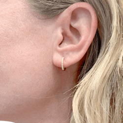 Boucles d'oreilles Créoles en or jaune et diamants - Castafiore