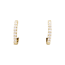 Boucles d'oreilles Créoles en or jaune et diamants - Castafiore