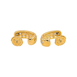 Boucles d'oreilles Créoles en or jaune et diamants - Castafiore