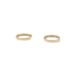 Boucles d'oreilles CREOLES en or jaune et diamants - Castafiore