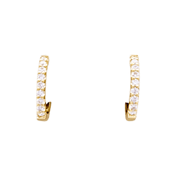 Boucles d'oreilles Créoles en or jaune et diamants - Castafiore
