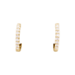 Boucles d'oreilles Créoles en or jaune et diamants - Castafiore