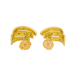 Boucles d'oreilles Créoles en or jaune et diamants - Castafiore