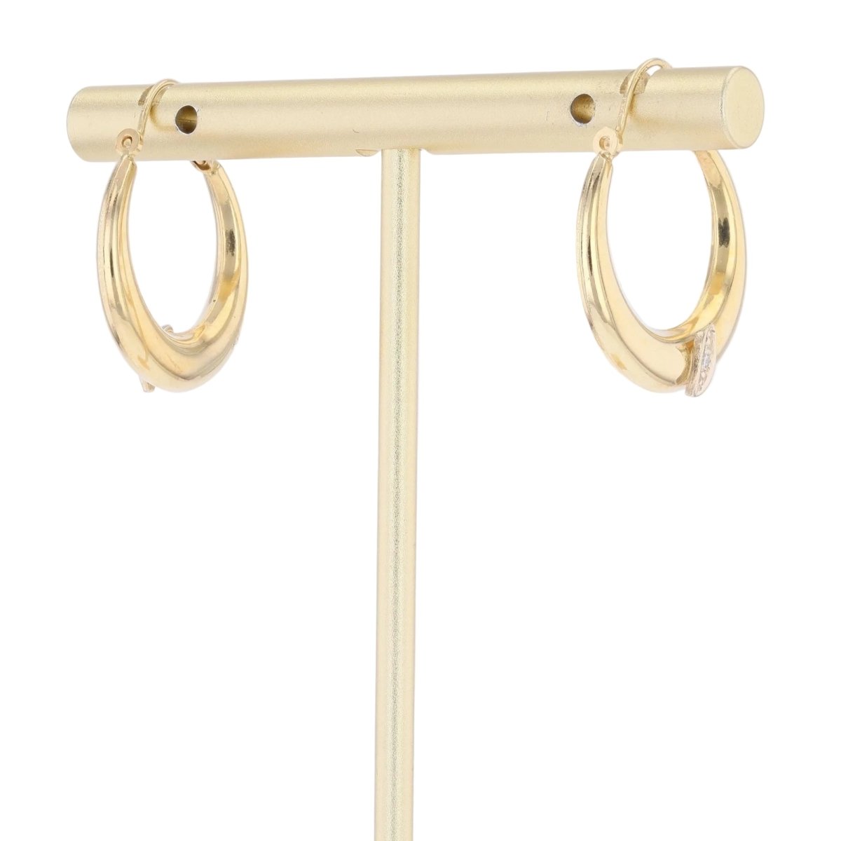 Boucles d'oreilles Créoles en or jaune et diamants - Castafiore