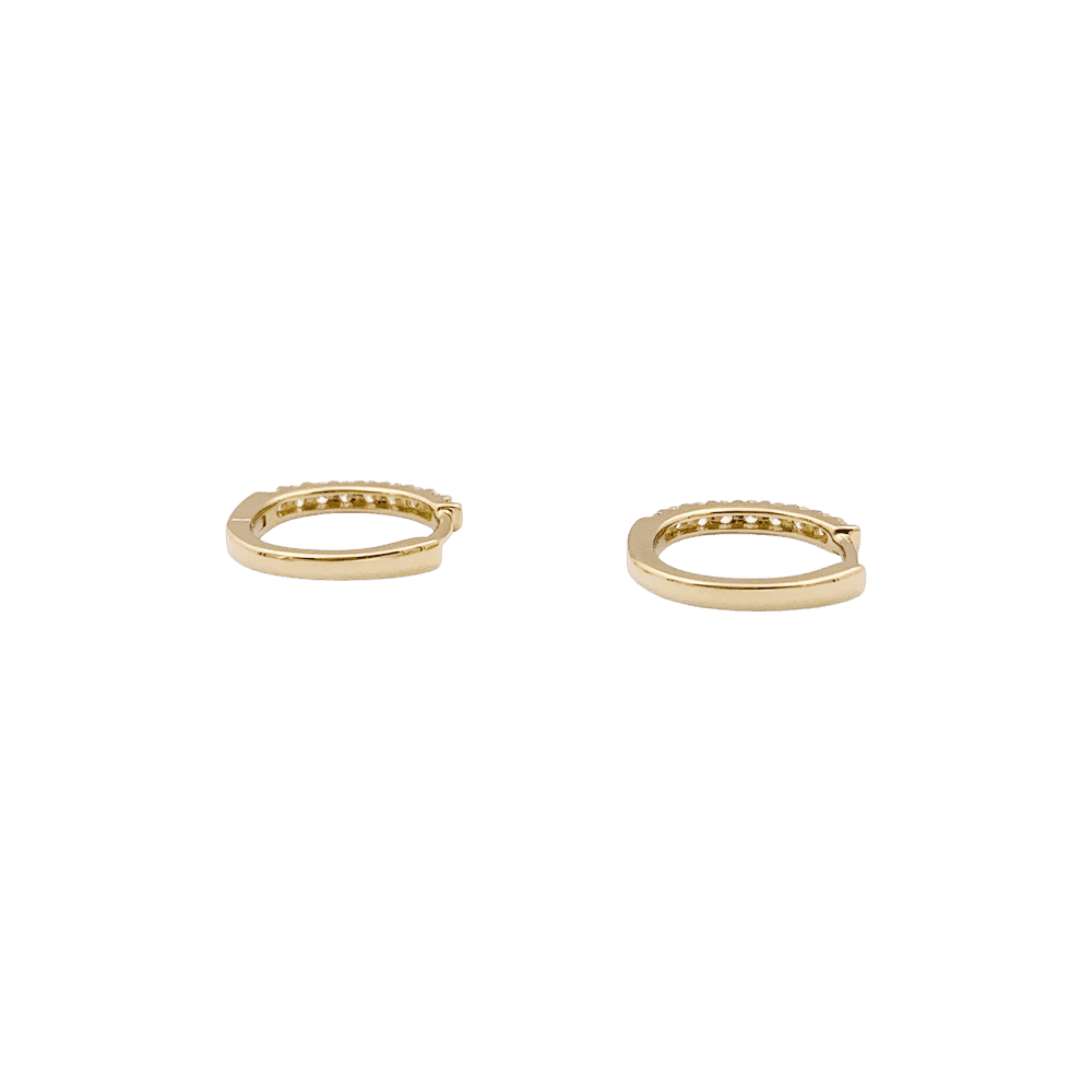 Boucles d'oreilles Créoles en or jaune et diamants - Castafiore