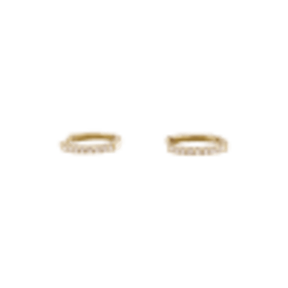 Boucles d'oreilles Créoles en or jaune et diamants - Castafiore