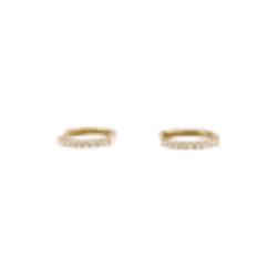 Boucles d'oreilles Créoles en or jaune et diamants - Castafiore