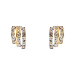 Boucles d'oreilles Créoles en or jaune et diamants - Castafiore