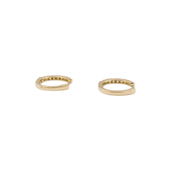 Boucles d'oreilles Créoles en or jaune et diamants - Castafiore