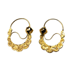 Boucles d'oreilles Créoles en or polychrome - Castafiore
