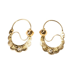 Boucles d'oreilles Créoles en or polychrome