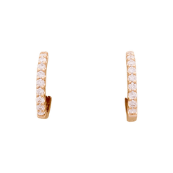 Boucles d'oreilles Créoles en or rose et diamants - Castafiore