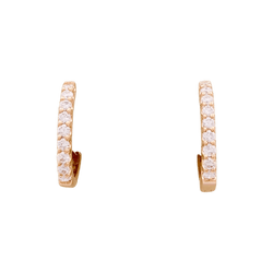 Boucles d'oreilles Créoles en or rose et diamants - Castafiore