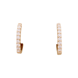 Boucles d'oreilles Créoles en or rose et diamants - Castafiore