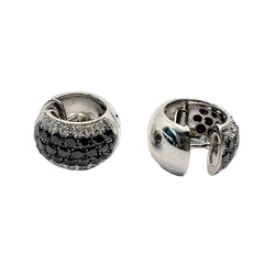 Boucles d'oreilles Créoles en orang blanc et diamants - Castafiore