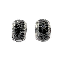 Boucles d'oreilles Créoles en orang blanc et diamants - Castafiore