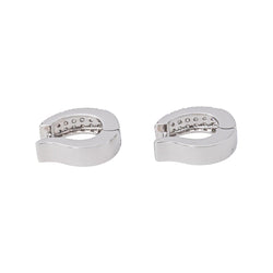 Boucles d'oreilles Créoles Or blanc Diamant - Castafiore