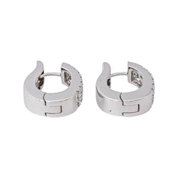 Boucles d'oreilles Créoles Or blanc Diamant - Castafiore