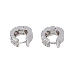 Boucles d'oreilles Créoles Or blanc Diamant - Castafiore
