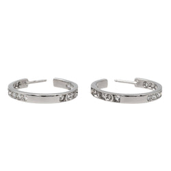 Boucles d'oreilles Créoles Or blanc Diamant - Castafiore