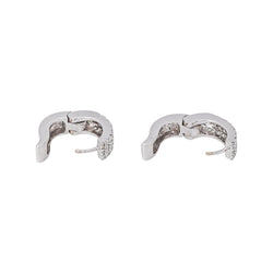 Boucles d'oreilles Créoles Or blanc Diamant - Castafiore