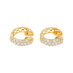 Boucles d'oreilles Créoles Or jaune Diamant - Castafiore