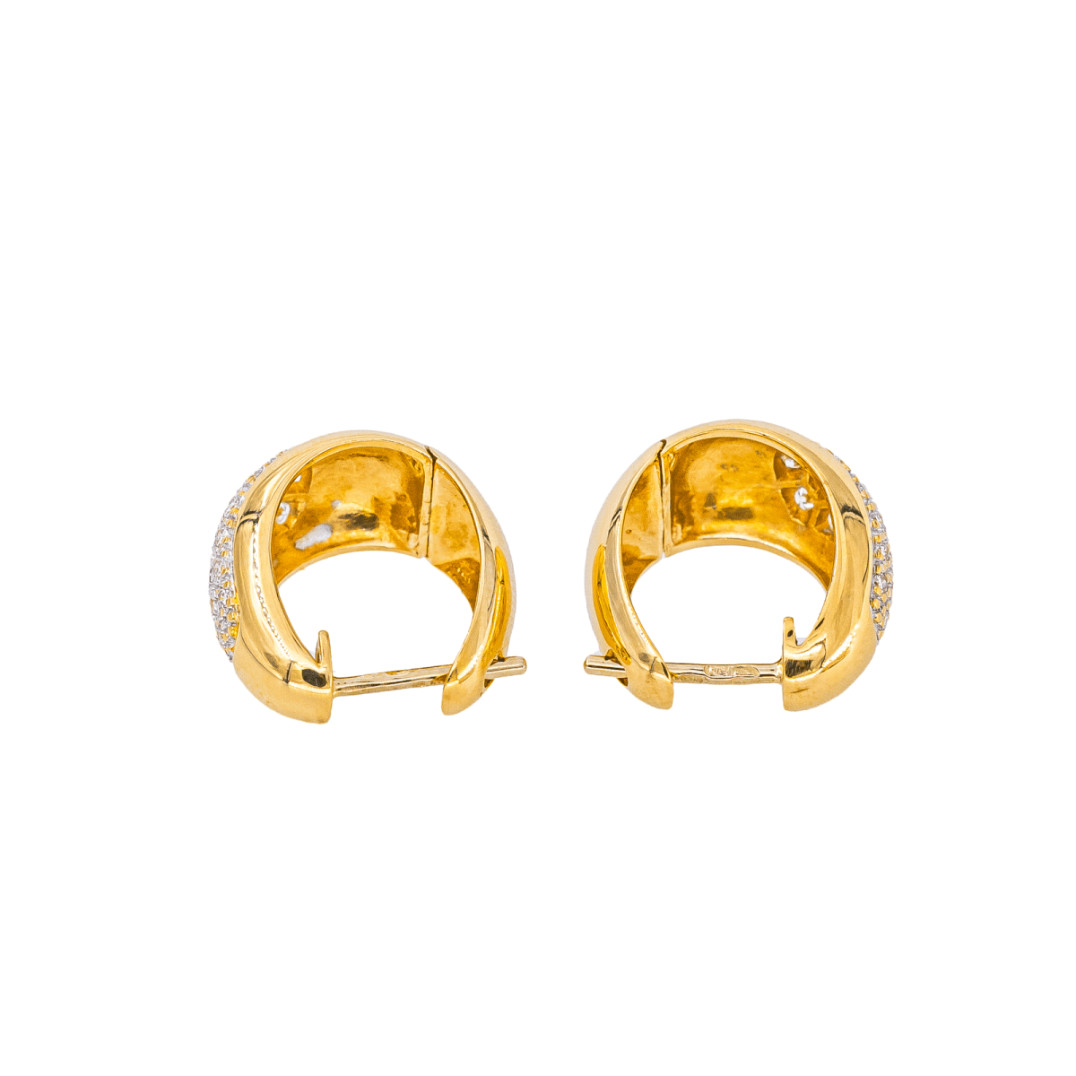 Boucles d'oreilles Créoles Or jaune Diamant - Castafiore